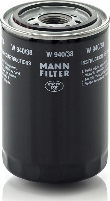 Mann-Filter W 940/38 - Масляний фільтр autocars.com.ua