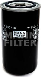 Mann-Filter W 950/16 - Масляний фільтр autocars.com.ua
