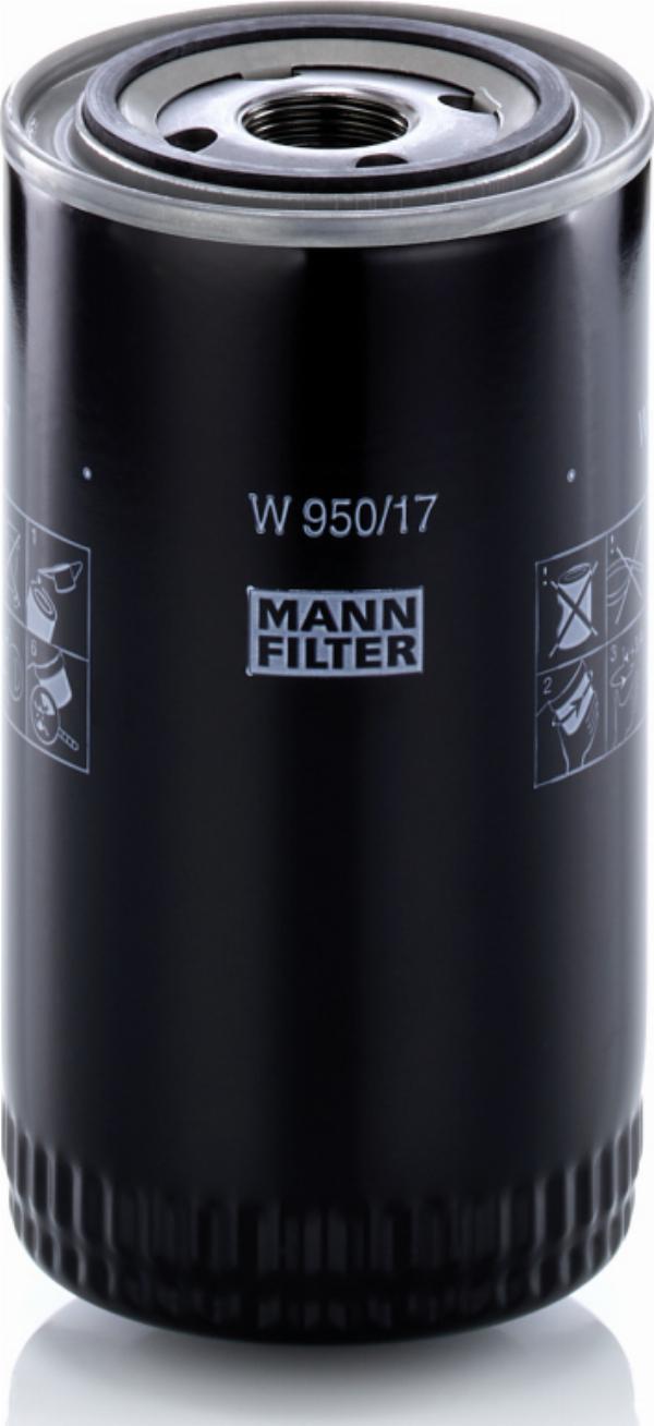 Mann-Filter W 950/17 - Масляний фільтр autocars.com.ua