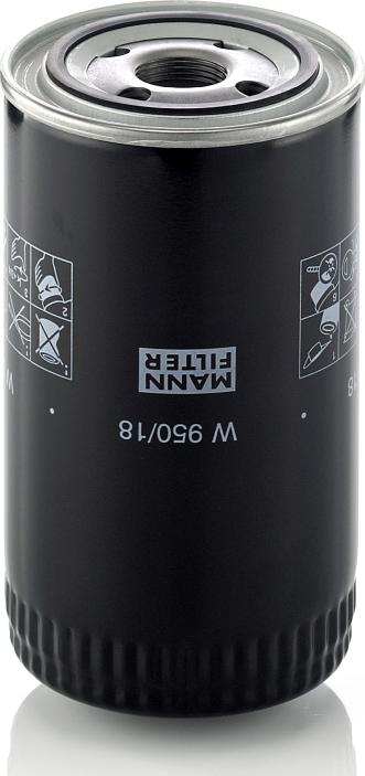 Mann-Filter W 950/18 - Масляний фільтр autocars.com.ua
