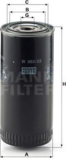 Mann-Filter W 962/53 - Масляний фільтр autocars.com.ua