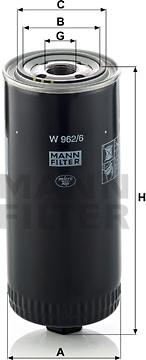 Mann-Filter W 962/6 - Масляный фильтр autodnr.net