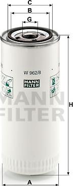 Mann-Filter W 962/8 - Масляный фильтр avtokuzovplus.com.ua