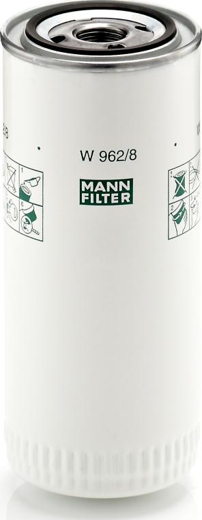 Mann-Filter W 962/8 - Масляний фільтр autocars.com.ua