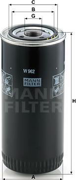 Mann-Filter W 962 - Масляний фільтр autocars.com.ua