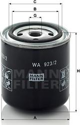 Mann-Filter WA9232 - Фільтр для охолоджуючої рідини autocars.com.ua