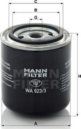 Mann-Filter WA 923/3 - Фільтр для охолоджуючої рідини autocars.com.ua