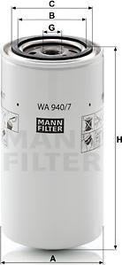 Mann-Filter WA 940/7 - Фильтр охлаждающей жидкости avtokuzovplus.com.ua