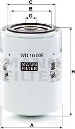 Mann-Filter WD 10 009 - Фільтр, Гідравлічна система приводу робочого устаткування autocars.com.ua