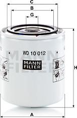 Mann-Filter WD 10 012 - Фільтр, Гідравлічна система приводу робочого устаткування autocars.com.ua