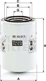 Mann-Filter WD 10 013 - Фільтр, Гідравлічна система приводу робочого устаткування autocars.com.ua