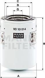 Mann-Filter WD 10 014 - Фільтр, Гідравлічна система приводу робочого устаткування autocars.com.ua