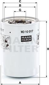 Mann-Filter WD 10 017 x - Фильтр, система рабочей гидравлики avtokuzovplus.com.ua