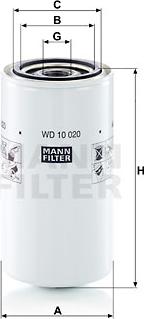 Mann-Filter WD 10 020 - Фильтр, система рабочей гидравлики autodnr.net