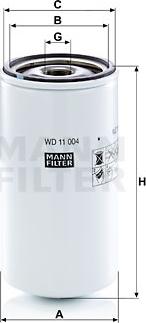Mann-Filter WD 11 004 - Фільтр, Гідравлічна система приводу робочого устаткування autocars.com.ua