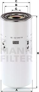 Mann-Filter WD 13 145/18 - Масляний фільтр autocars.com.ua