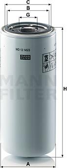 Mann-Filter WD 13 145/3 - Масляний фільтр autocars.com.ua