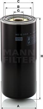 Mann-Filter WD 13 145/4 - Масляный фильтр avtokuzovplus.com.ua