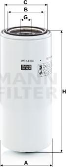 Mann-Filter WD 14 004 - Фільтр, Гідравлічна система приводу робочого устаткування autocars.com.ua