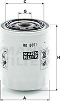 Mann-Filter WD 8001 - Фільтр, Гідравлічна система приводу робочого устаткування autocars.com.ua