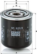 Mann-Filter WD 920/9 - Масляный фильтр autodnr.net