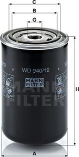 Mann-Filter WD 940/19 - Масляний фільтр autocars.com.ua