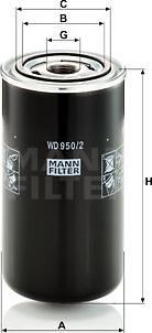 Mann-Filter WD 950/2 - Гидрофильтр, автоматическая коробка передач avtokuzovplus.com.ua