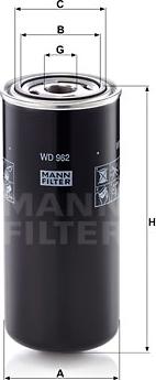 Mann-Filter WD 962 - Масляний фільтр autocars.com.ua