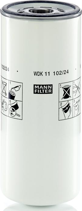 Mann-Filter WDK 11 102/24 - Паливний фільтр autocars.com.ua