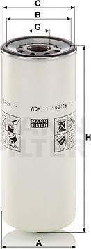 Mann-Filter WDK 11 102/28 - Паливний фільтр autocars.com.ua