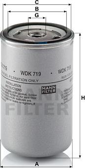 Mann-Filter WDK 719 - Паливний фільтр autocars.com.ua