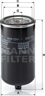 Mann-Filter WDK 724/1 - Паливний фільтр autocars.com.ua