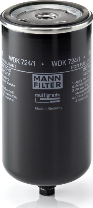 Mann-Filter WDK 724/1 - Паливний фільтр autocars.com.ua