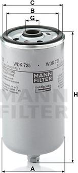 Mann-Filter WDK 725 - 0 autocars.com.ua