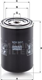 Mann-Filter WDK 940/1 - Паливний фільтр autocars.com.ua
