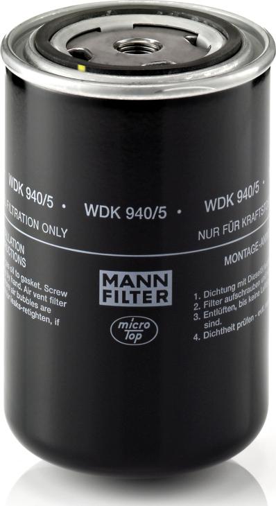 Mann-Filter WDK 940/5 - Паливний фільтр autocars.com.ua