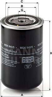 Mann-Filter WDK 940/5 - Паливний фільтр autocars.com.ua