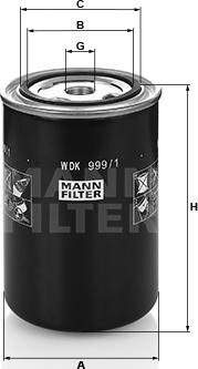 Mann-Filter WDK 999/1 - Паливний фільтр autocars.com.ua