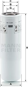 Mann-Filter WH 12 005 - Гидрофильтр, автоматическая коробка передач avtokuzovplus.com.ua
