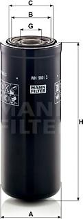 Mann-Filter WH 980/3 - Масляный фильтр avtokuzovplus.com.ua