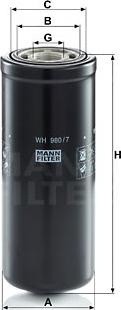 Mann-Filter WH 980/7 - Фільтр гідравлічний Case New Holland WH980-7MANN autocars.com.ua