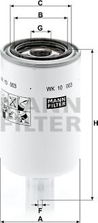 Mann-Filter WK 10 003 - Паливний фільтр autocars.com.ua