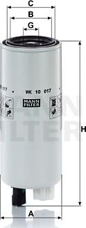 Mann-Filter WK 10 017 x - Топливный фильтр autodnr.net