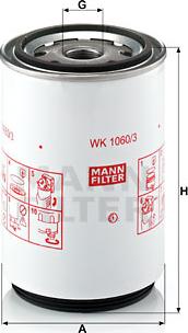 Mann-Filter WK 1060/3 x - Паливний фільтр autocars.com.ua