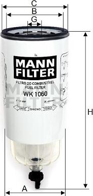 Mann-Filter WK 1060 - Топливный фильтр autodnr.net