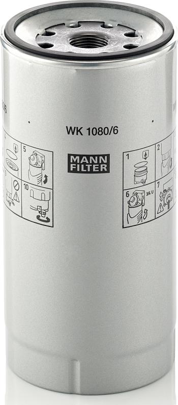 Mann-Filter WK 1080/6 x - Паливний фільтр autocars.com.ua