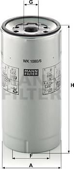 Mann-Filter WK 1080/6 x - Паливний фільтр autocars.com.ua