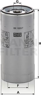 Mann-Filter WK 1080/7 x - Топливный фильтр avtokuzovplus.com.ua