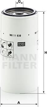 Mann-Filter WK 11 030 x - Топливный фильтр avtokuzovplus.com.ua