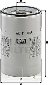 Mann-Filter WK 11 038 z - Топливный фильтр avtokuzovplus.com.ua